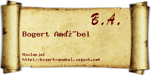Bogert Amábel névjegykártya